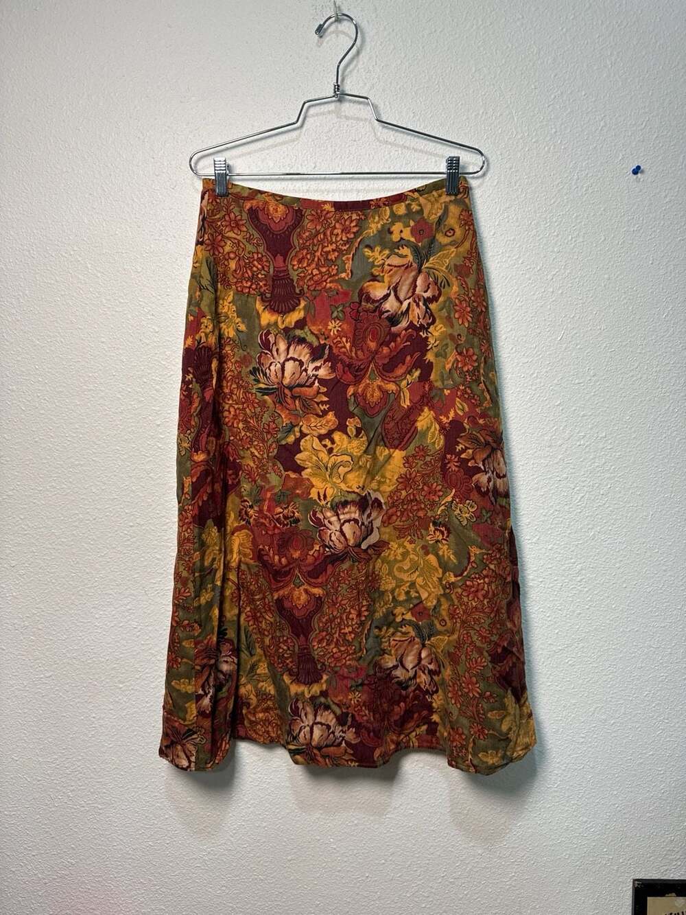 Worthington Petite Floral Tapestry Midi Skirt Size 8P
